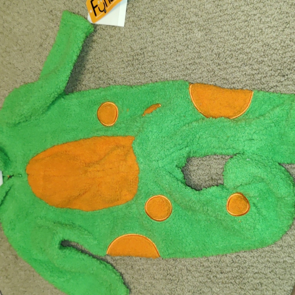 NWT Fuzzy Dinosaur Infant Hooded 1 Piece Costume/Sleeper